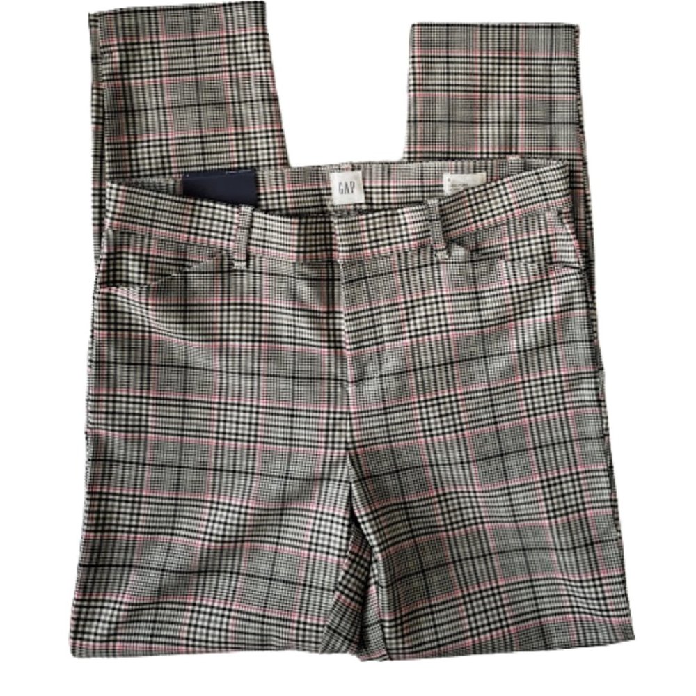 Gap Skinny Ankle Pants Bi-Strength, Gray Plaid - Picture 6 of 12